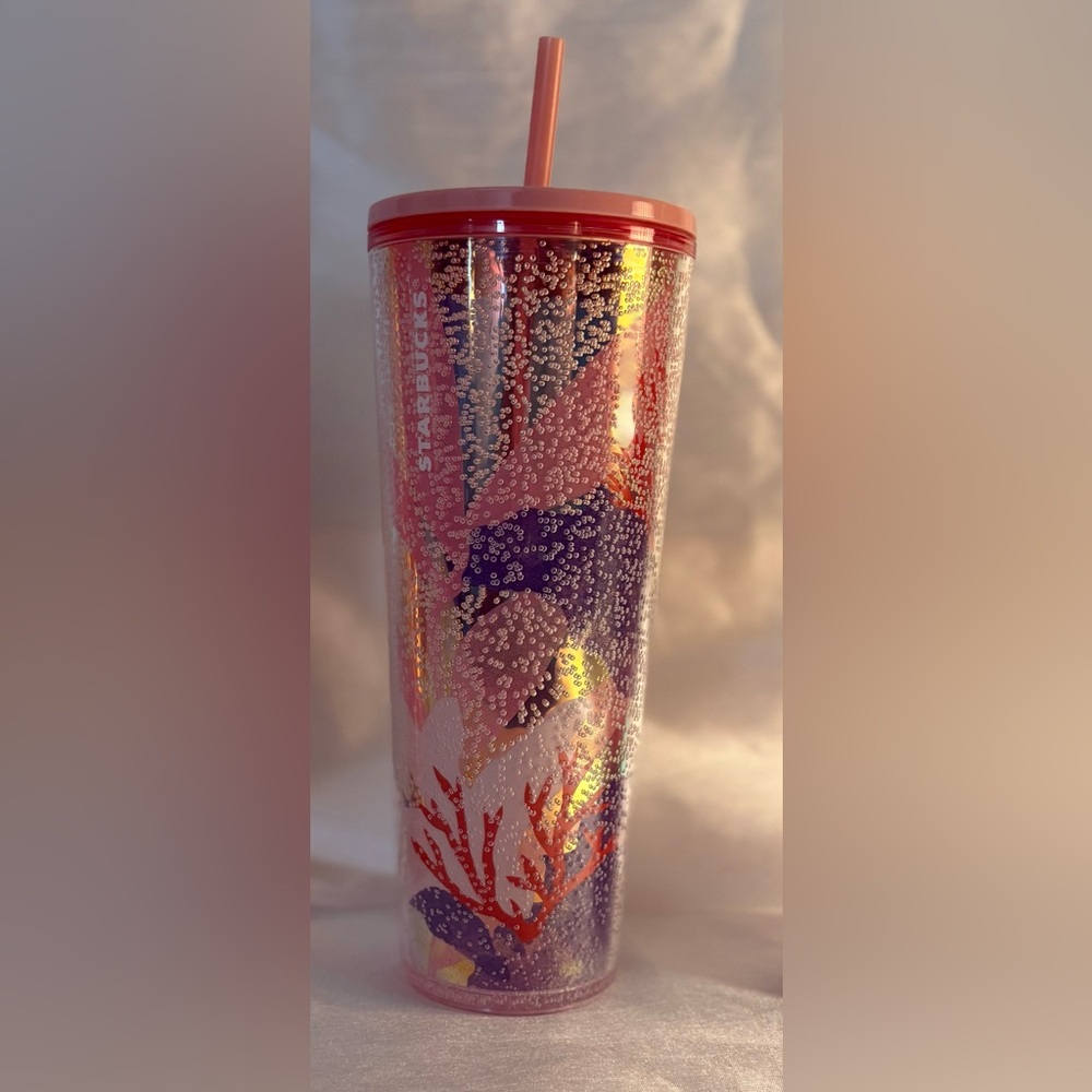Starbucks colorful Tumbler ocean water design